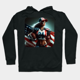 American Woman NFL Football Player #15 Hoodie